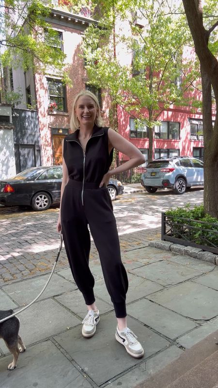 I’m not used to shooting videos by myself in public, but here we go 🙃 I think it’s safe to say I need some practice!! But seriously, don’t sleep on this jumpsuit - it is SO soft and the perfect comfy piece for working from home, walking your dog and casual athleisure looks this season. I’m in the small! 🖤

#LTKfitness #LTKstyletip #LTKshoecrush
