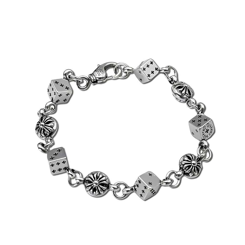 Silver Cross Bracelet & Necklace Set for Men and Women, Stainless Steel Chrome Jewelry, Adjustabl... | Amazon (US)