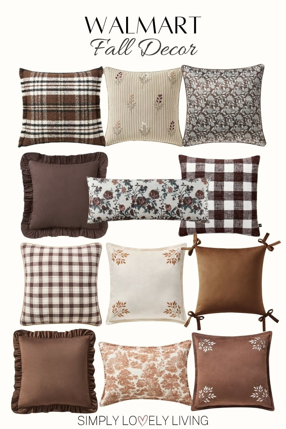 My Texas House Fall decor at Walmart! Fall throw pillows. Plaid throw pillows, floral throw pillows. Brown throw pillow covers. #falldecor

#LTKHome #LTKSeasonal