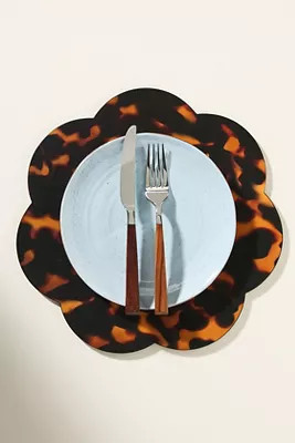 Addison Ross Faux-Tortoiseshell Lacquered Placemats, Set of 4 | Anthropologie (US)