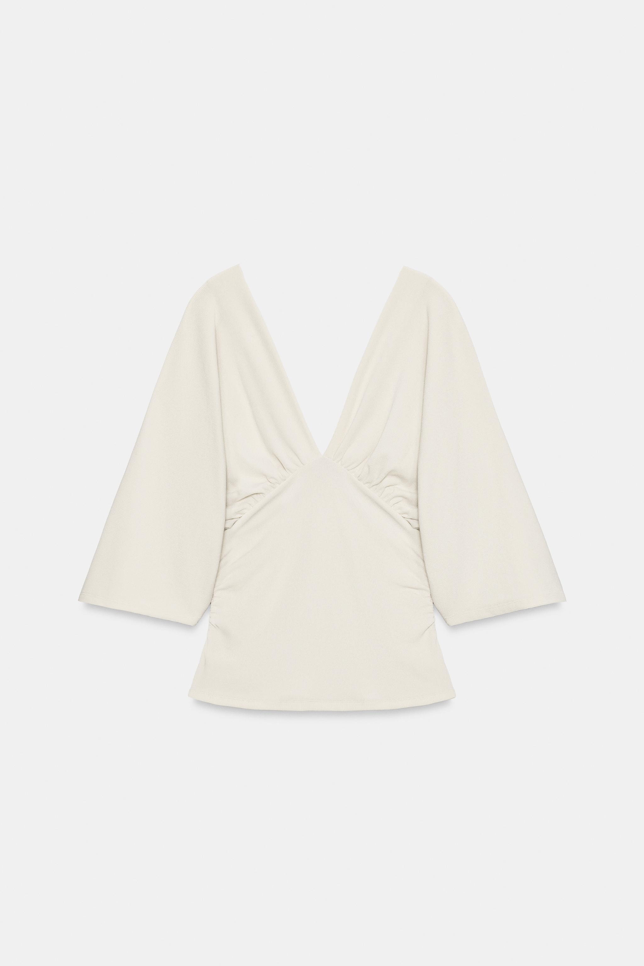TOP TEXTURÉ COL EN V | Zara FR