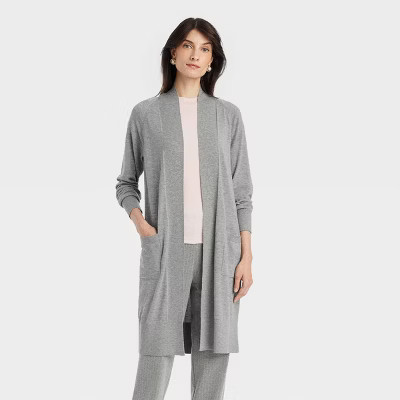Women's Duster Cardigan - A New Day™ Gray XS | Target