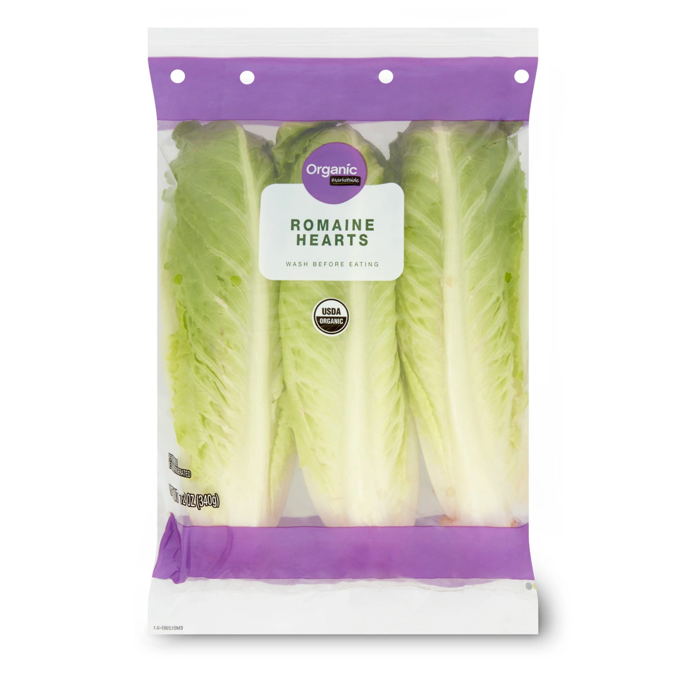 Marketside Organic Fresh Romaine Lettuce Hearts, 3 Pack | Walmart (US)