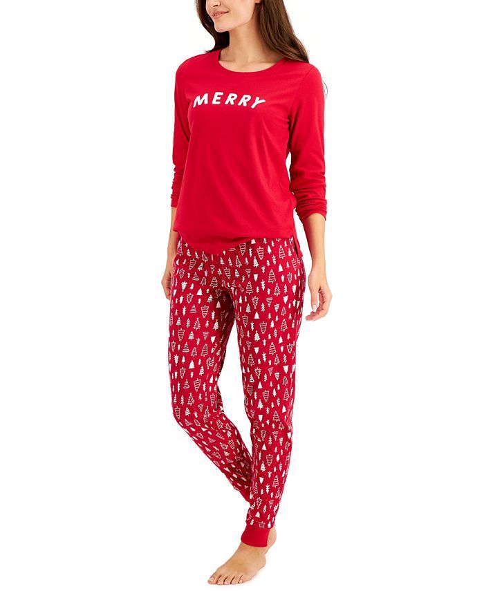 Family Pajamas Matching Women's Merry Family Pajama Set, Created for Macy's & Reviews - All Pajam... | Macys (US)