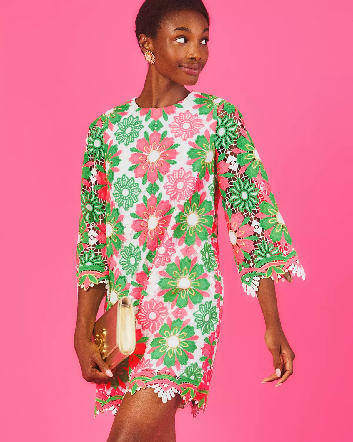 Jouri 3/4 Sleeve Lace Dress | Lilly Pulitzer