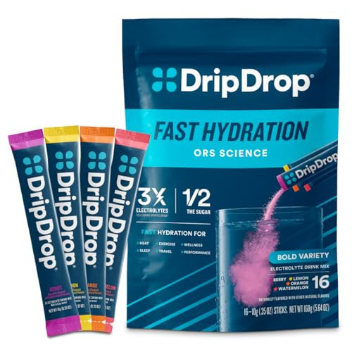 DripDrop Hydration Bold Variety Pack, Electrolyte Packets, 16 Count | Amazon (US)