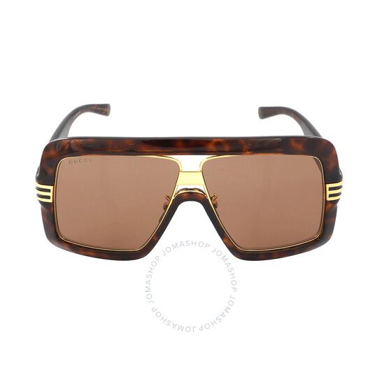 Gucci Brown Shield Unisex Sunglasses GG0900S 002 60 | Jomashop.com & JomaDeals.com
