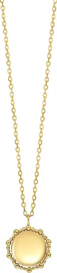 BLG 14K Gold Disc Pendant Necklace | Nordstrom