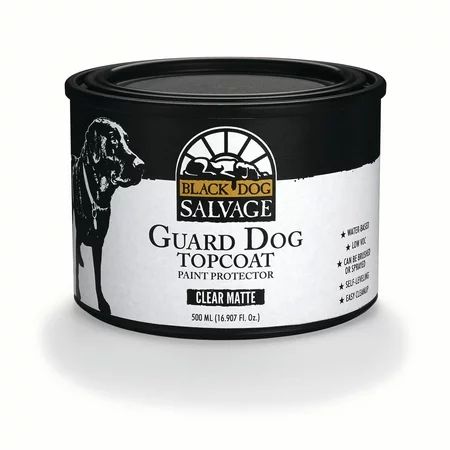 Black Dog Salvage ""Guard Dog"" Furniture Paint Topcoat, Matte, 500ml, Pint | Walmart (US)