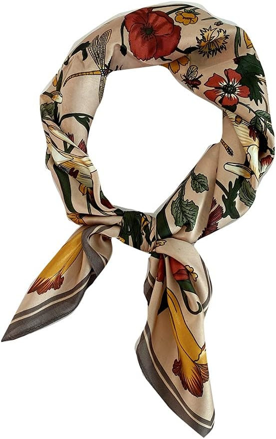 Livrerpi Silk Feeling Head Scarf Fashion Satin Hair Scarf Square Long Scarves for Women Gifts | Amazon (US)