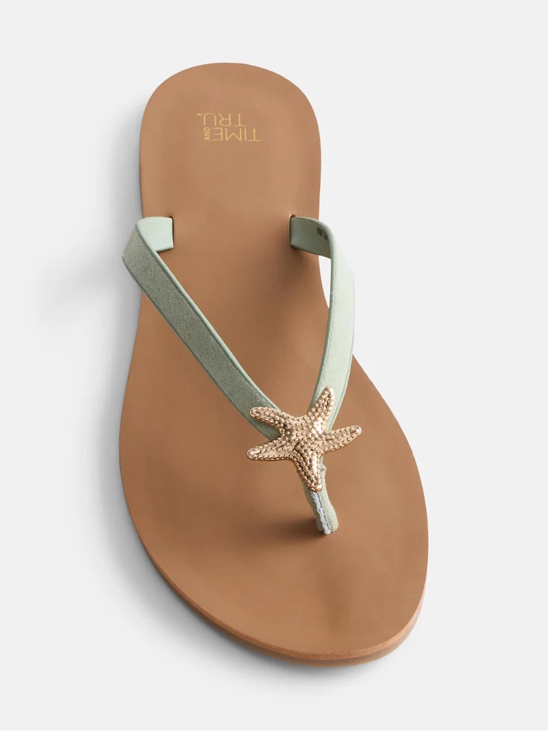 Time and Tru Women's Ornament Thong Sandals | Walmart (US)