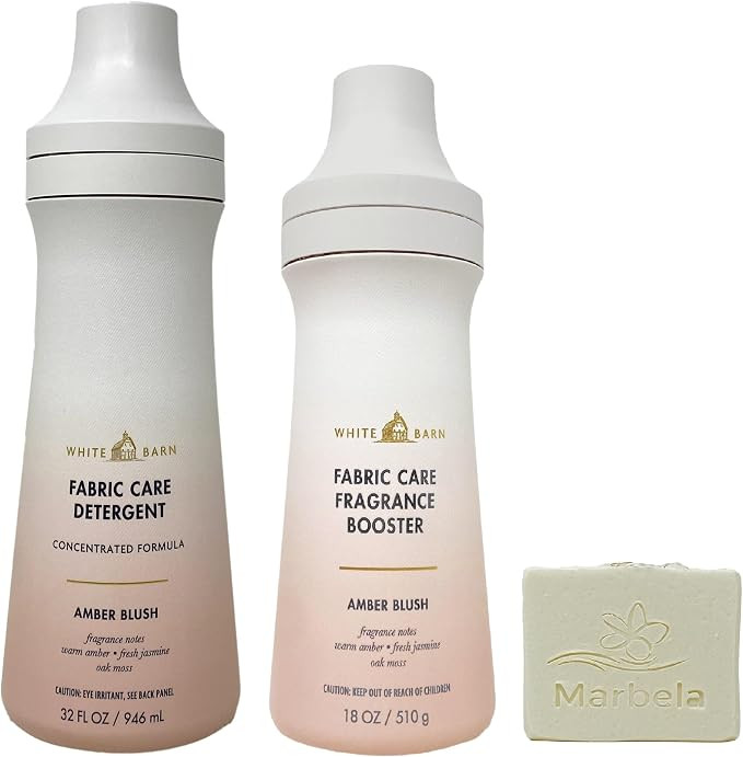 Bath & Body Works Amber Blush Fabric Care Detergent and Fragrance Booster Duo Set with a Natural ... | Amazon (US)