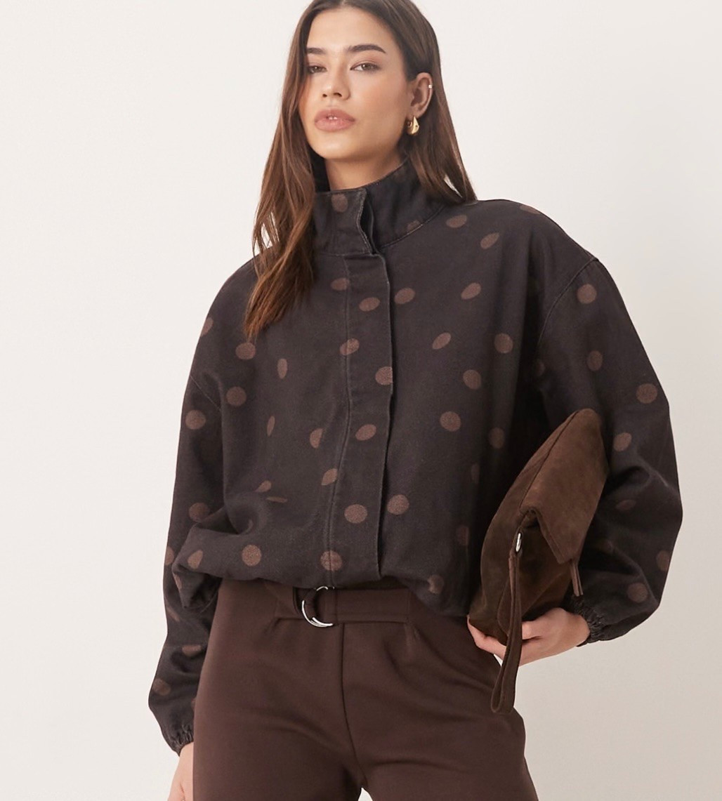 Polka dot jacket back in stock🤎

#LTKootd #LTKgrwm #LTKSeasonal