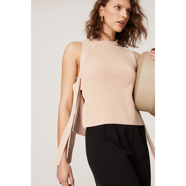 Rebecca Taylor Tie Side Sweater pink | Rent the Runway