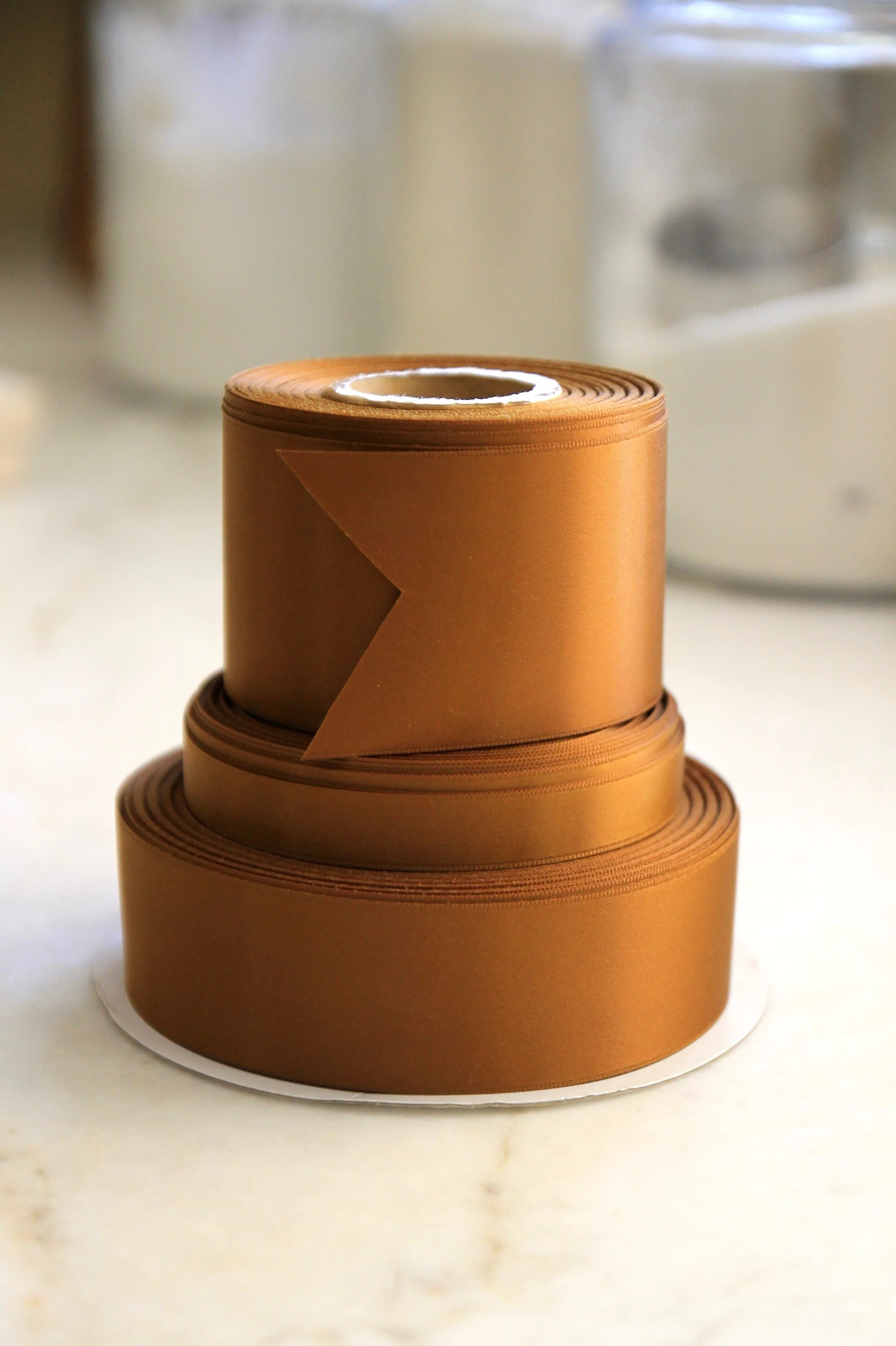 Antique Gold Satin Ribbon | JSH Home Essentials