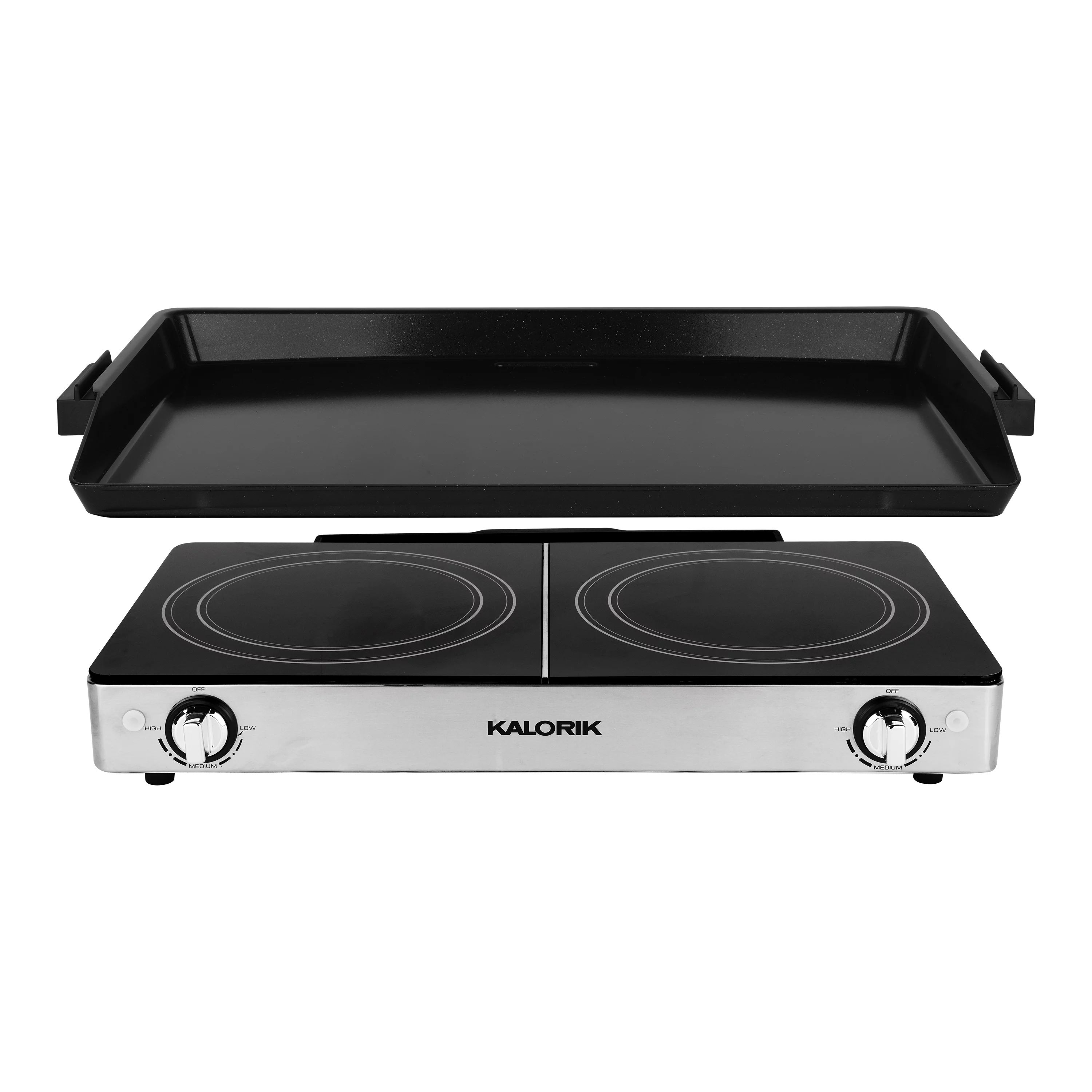 Kalorik® Pro Double Griddle and Cooktop, Stainless Steel | Walmart (US)
