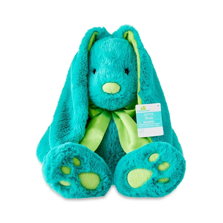 Easter Large Green Long Ear Bunny Plush, by Way To Celebrate | Walmart (US)