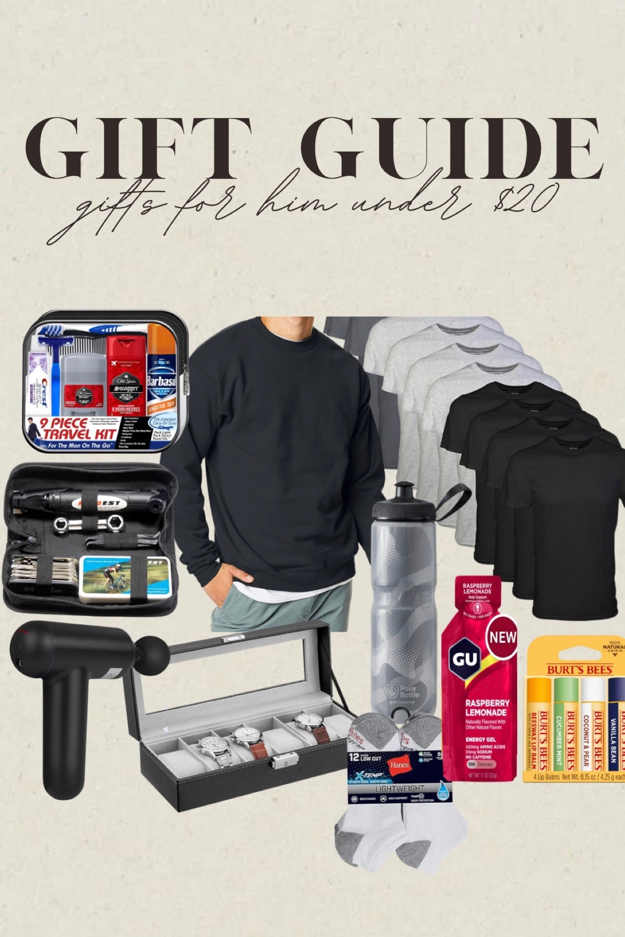 Gift Guide — last minute gifts for him under $20✨ 

#giftguideforhim #giftguide #giftideasforhim #giftsforhim #giftsunder20 #giftideasforhim #forhimunder20 #amazonfinds #amazongiftguide #amazonfindsunder20 #amazonprime #hanes #mens #mensgiftideas #affordablefinds #amazongiftguideforhim #giftsunder20 #christmas #holiday #holidaygiftguide 

#LTKHoliday #LTKmens #LTKGiftGuide