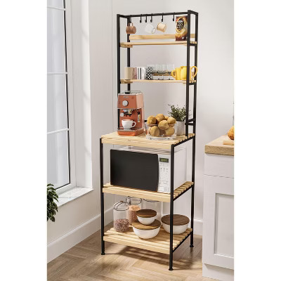 5-Tier Wooden Kitchen Storage Cabinet | Target