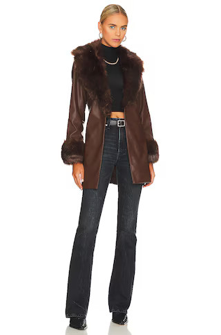Show Me Your Mumu Penny Lane Faux Leather Jacket in Chocolate from Revolve.com | Revolve Clothing (Global)