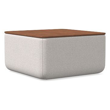 Upholstered Square Storage Ottoman | West Elm | West Elm (US)