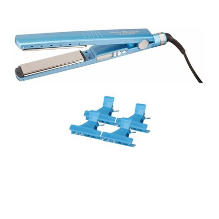 BaByliss PRO Nano Titanium 1.25 Titanium-Plated Straightening Iron With 4 KEPSE Butterfly Clamps | Walmart (US)