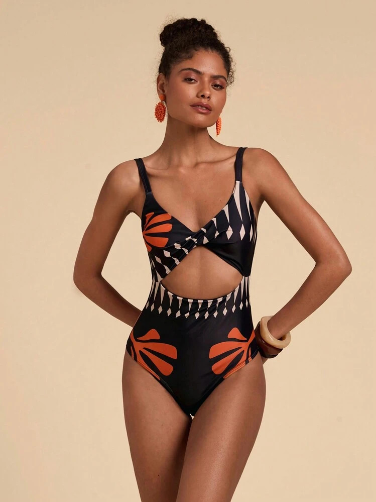 Travachic Geometric Swimsuit  | SHEIN