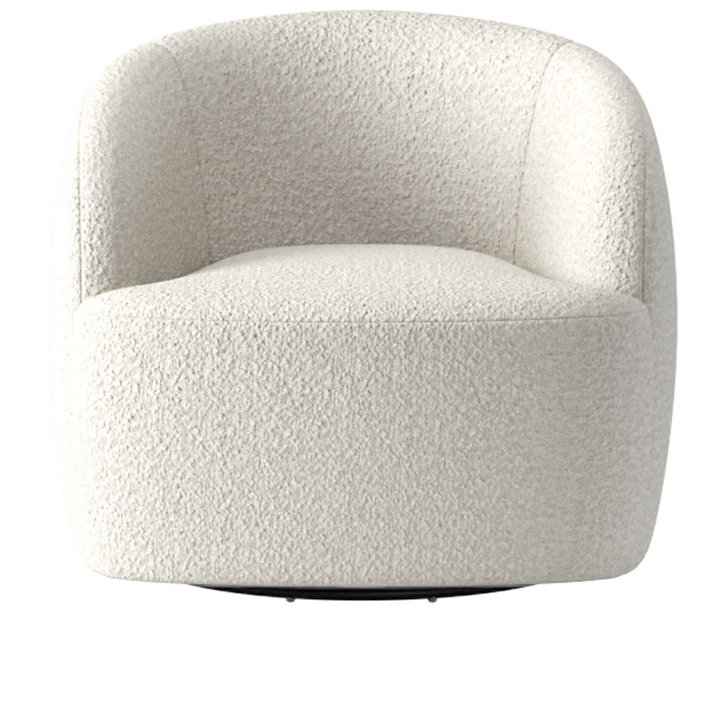 Gwyneth Ivory Boucle Swivel Chair + Reviews | CB2 | CB2