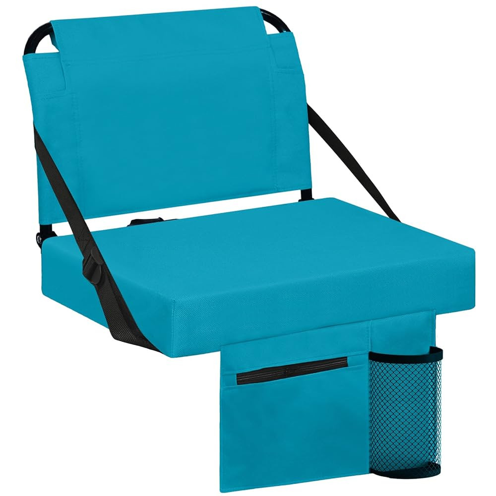 Stadium Seat for Bleachers with Back Support and Wide Padded Cushion Stadium Chair - Includes Sho... | Amazon (US)