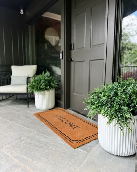 My favorite planters are BACK IN STOCK 👏🏼  move quickly! These are under $30 and i added these beautiful new faux ferns to complete the look. 

Planter, planter pot, large planter, seasonal decor, deck, porch, patio, front porch refresh, welcome mat, Walmart, Walmart home, Target, target home, curated home, look for less, designer inspired, outdoor decor, fresh finds, spring refresh, spring reset, back in stock, Amazon, Amazon finds, faux ferns, Amazon must haves, Amazon home #amazon #amazonhome 

