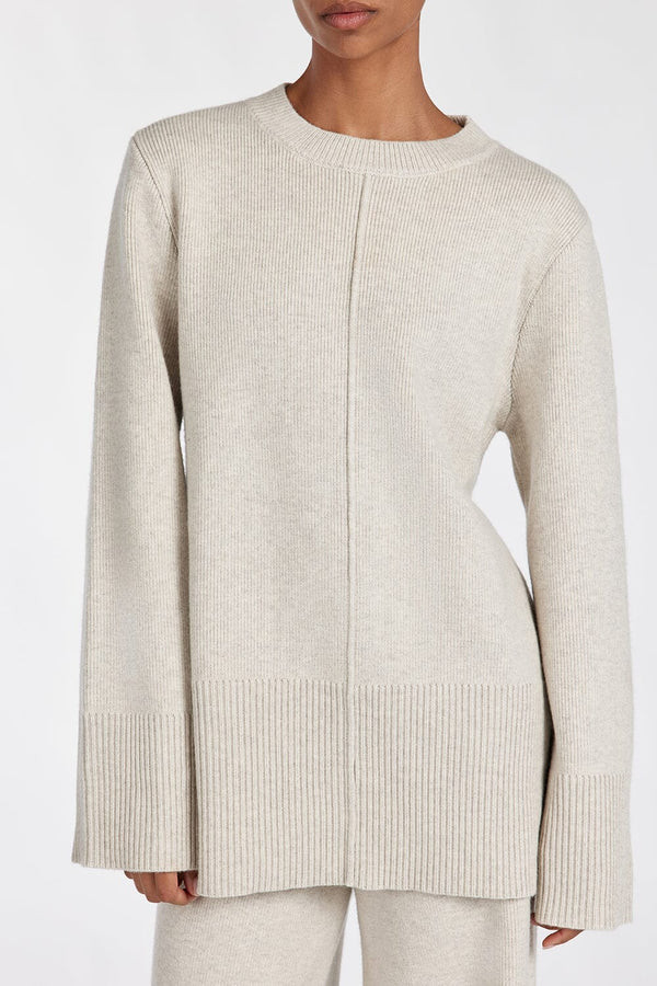 CLEMENCE OAT MARLE KNIT JUMPER | DISSH