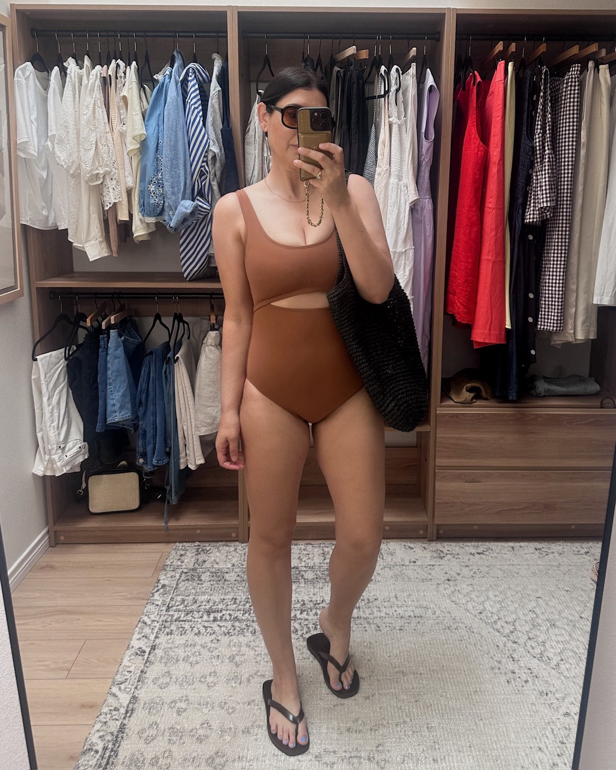 love this @spanx swimsuit! It's full compression, full support. If you have a bigger chest, definitely go up a size / it might not be for you. I am in the large. 

 