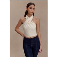 Marion Cross Over Top - Buttercream I MESHKI I Size XXS | MESHKI US