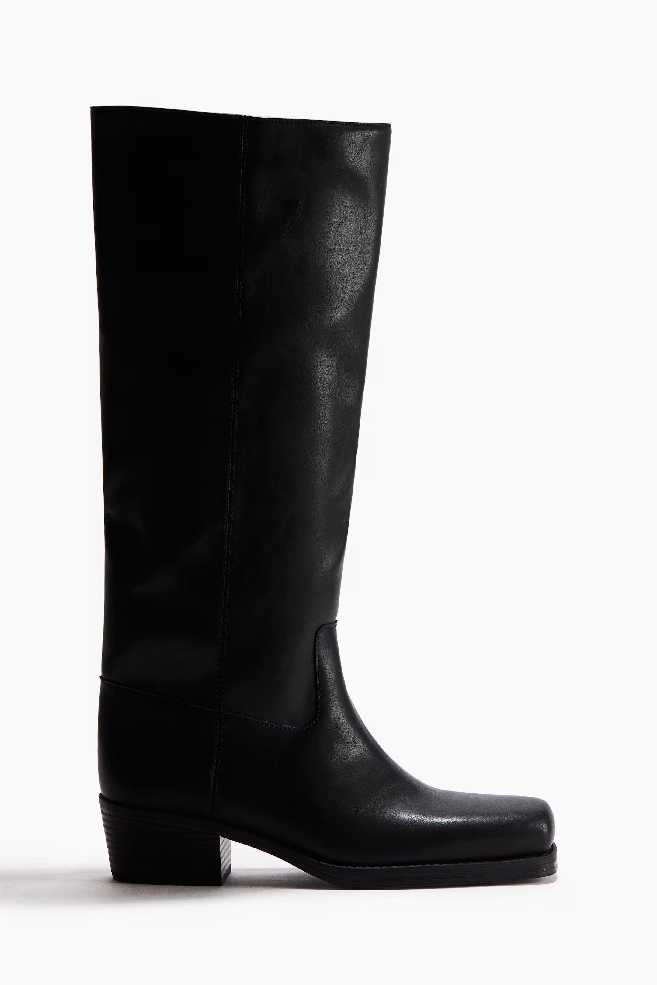 Knee-high biker boots | H&M (UK, MY, IN, SG, PH, TW, HK)