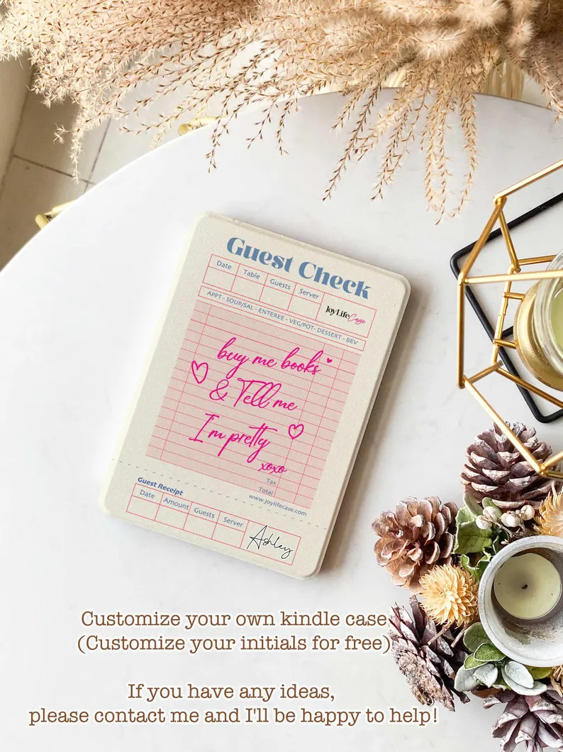 Guest Check-buy me books & Tell me I'm pretty xoxo| Kindle Paperwhite 12th 7''| Kindle Case wit... | Etsy (Global)