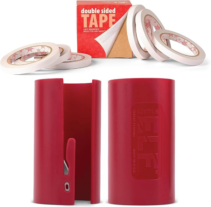 (Value Bundle) Little ELF Gift Wrap Cutter and Double Sided Tape Bundle Package, As Seen on Shark... | Amazon (US)