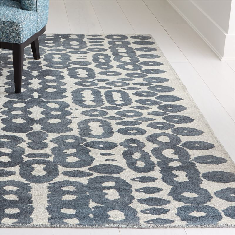Orlo Blue Artisan Rug | Crate and Barrel | Crate & Barrel