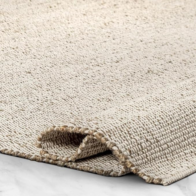 GRUHUM Jute Cotton Area Rug 10'x13' ft Rectangle Hand Woven Natural Farmhouse Rug for Living Room... | Amazon (US)