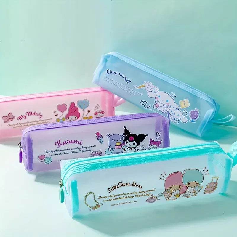 Hello Kitty Kuromi Cartoon Cute Student Pencil Box - Temu