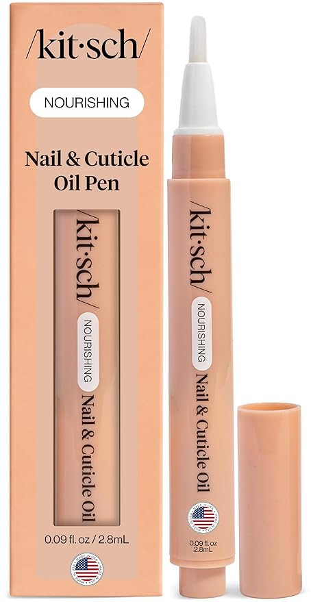 Kitsch Nail Cuticle Oil Pen Brush - Hydrating Nail Oil For Stronger Nails | Cuticle Pen With Jojo... | Amazon (US)