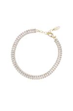 Rhinestone Baguette 18k Gold Plated Anklet | Ettika