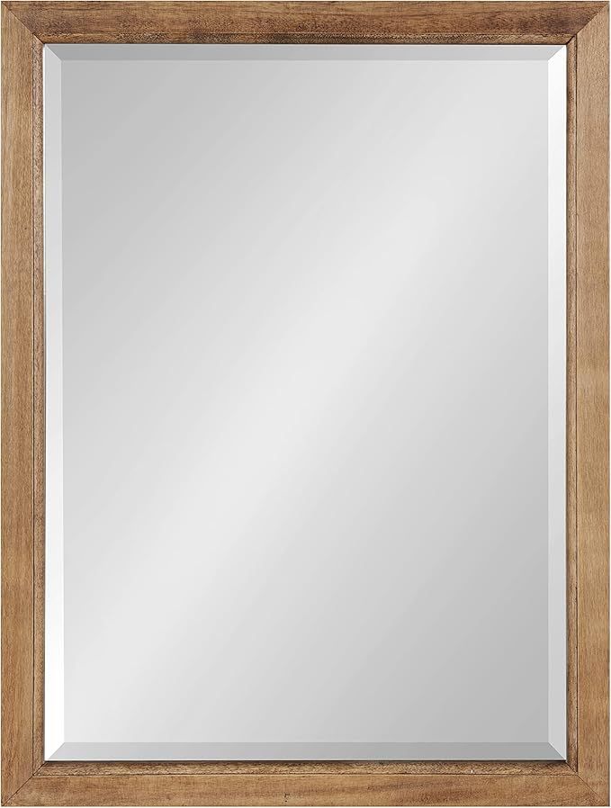 Kate and Laurel Hogan Wood Framed Wall Mirror, 18x24, Rustic Brown | Amazon (US)