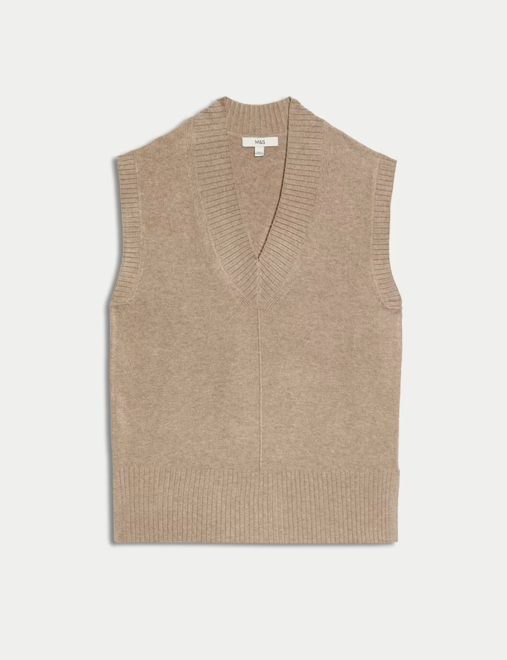 Textured V-Neck Relaxed Knitted Vest | Marks & Spencer (UK)