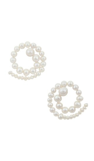 Spiral Earrings in Freshwater Pearl | Revolve Clothing (Global)