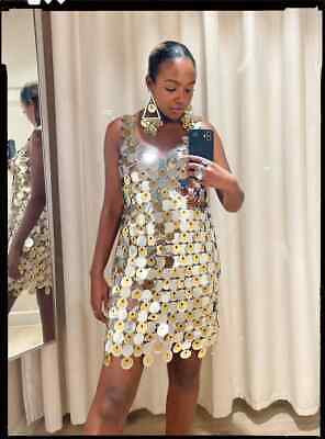 H&M x Paco Rabanne Sequin Disc Mini Dress size Small UNOPENED IN BOX  | eBay | eBay US