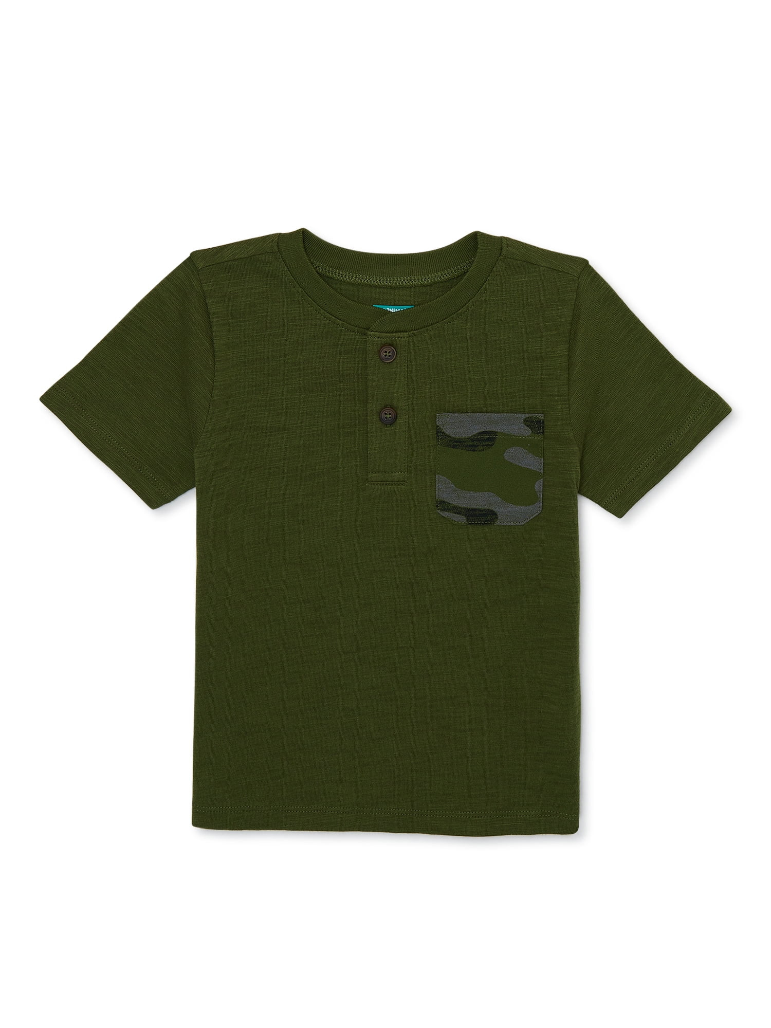 Garanimals Toddler Boys Short Sleeve Henley T-Shirt, Sizes 12M-5T | Walmart (US)