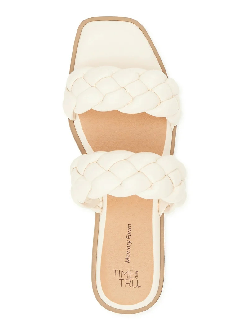 Time and Tru Women's Braided Two Band Sandals | Walmart (US)