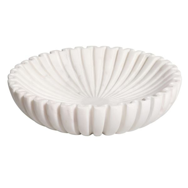 White Marble Ribbed Bowl, Large








	
		
		
			
				5
			
			
				(
				11
				) | At Home