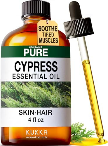 KUKKA Cypress Essential Oils - 4 Fl Oz - for Hair, Skin, Diffuser, Aromatherapy & DIY Soap Making Scent | Amazon (US)