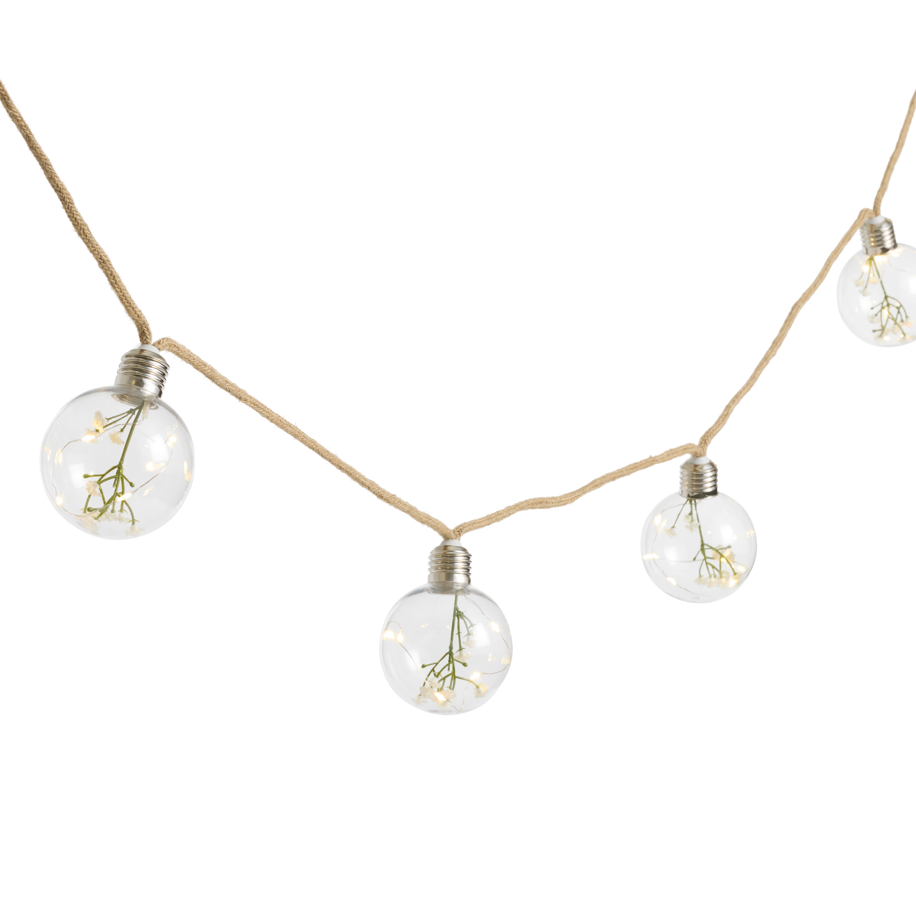 Faux Floral Fairy LED 10 Globe Battery Operated String Lights | World Market
